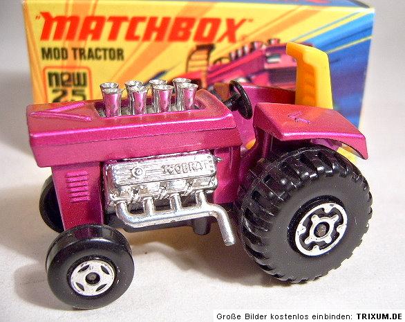 Matchbox SF No.25B Mod Tractor thin 4 spoke frontwheels  