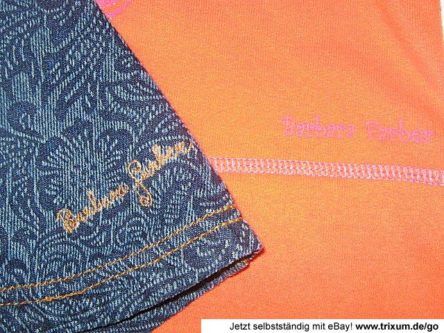 NEU Barbara Farber Kombination 2 teilig Hose Sweat Tunika orange mw14 