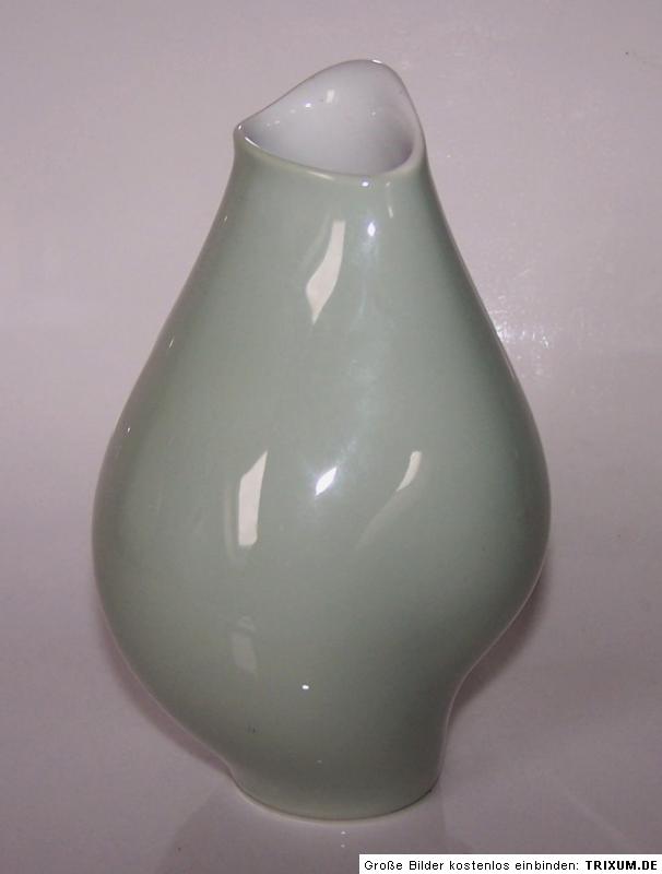 Rosenthal Vase mit 7 Gesichtern Heidenreich Seladon 50s  