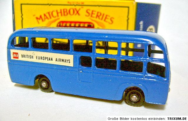 Matchbox RW 58A BEA Coach rare schwarze Räder in Box  