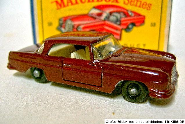 Matchbox RW No.53B Mercedes 220 SE maroon body rare BPW  