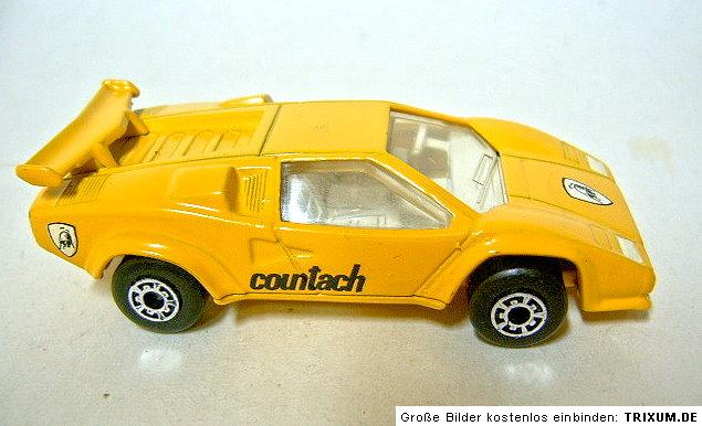 Matchbox SF Lamborghini Countach pre production yellow  