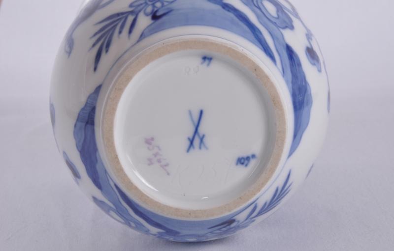 Meissen Vase chinesische Malerei kobalt blau, 1.Wahl  