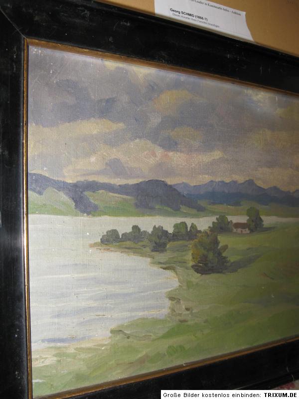 SALZBERGER Richard, *XIX.Jhd. Blick auf Gstadt Chiemsee  