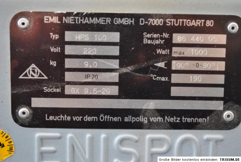 Niethammer, Emil ENISPOT HPS 100 Verfolger Spot