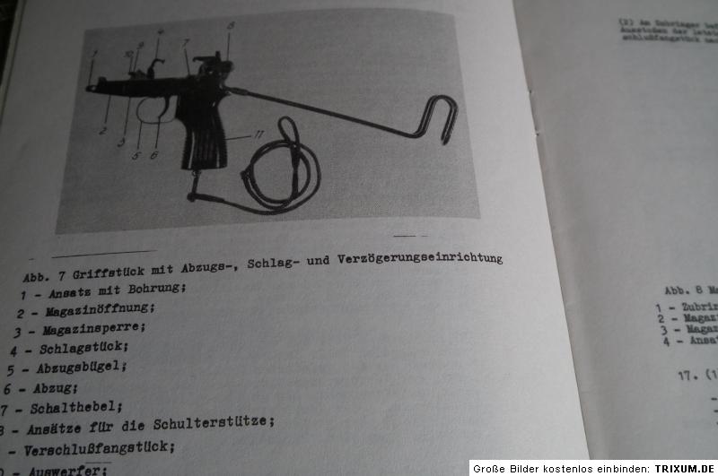 DV Dienstvorschrift  Anleitung 7,65mm MPI Skorpion 61  