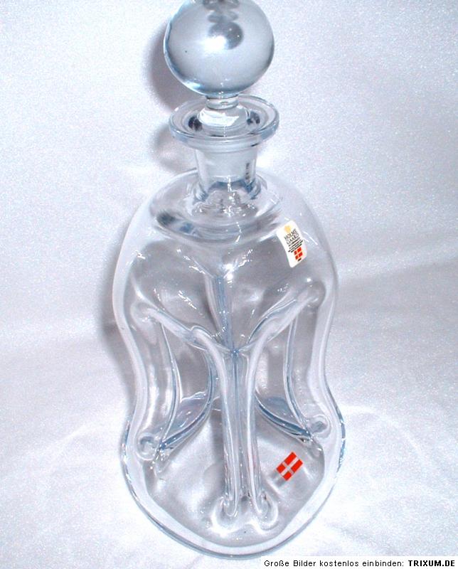 Glas Flasche Decanter Holmegaard Denmark Copenhagen