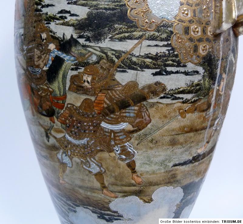 Seltene große Bodenvase SATZUMA Vase Japan um 1880  