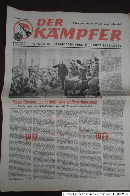 Der Kämpfer Zeitung der Kampfgruppe 21 Jahrgang 11 1977  